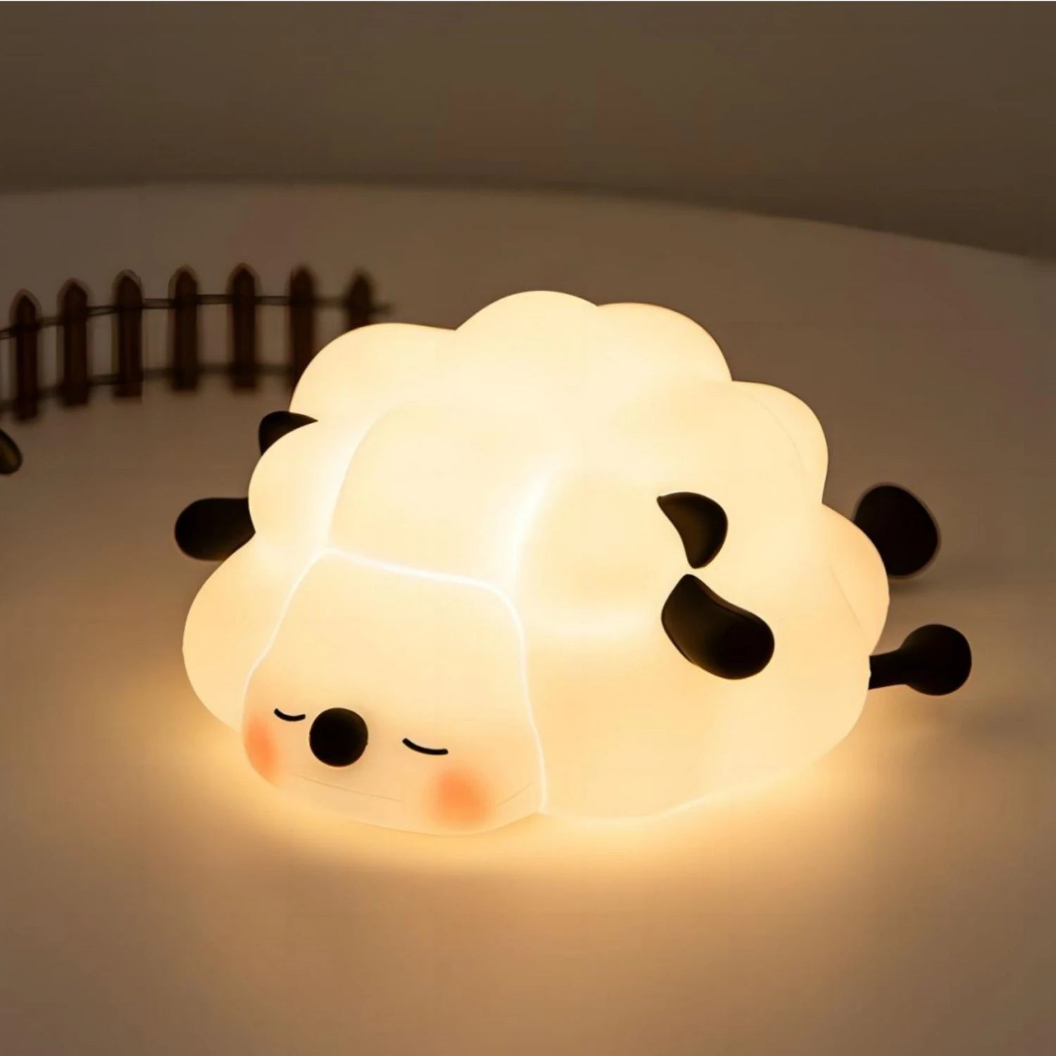 Cute Silicone Squishy Night Lamp Fox Rabbit Dimmable Nursery Nightlight Rechargeable Timing Bedside Table Lamp with Touch Sensor