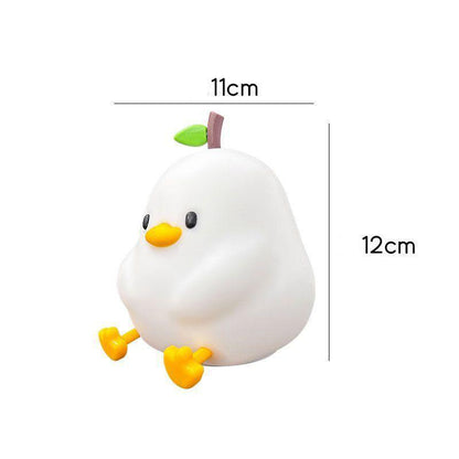 Cute Duck Night Light, USB Rechargeable Desktop Lights, Creative Atmosphere Light for Bedroom Decor, Silicone LED Bedside Eye Protection Lamp, Nursery Touch-Sensitive Lights