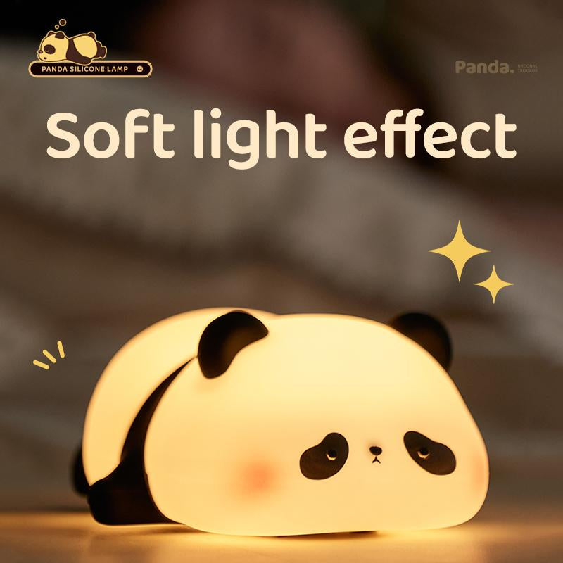 Cute Panda Lamp,Night Light for Kids Sleep,Led Squishy Animal Silicone Lamps,3 Level Dimmable Nightlight, Cute Gifts,Office Desk/Baby Room Decor