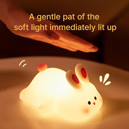 DORABOL Silicone Lying Duck Night Light with Touch Sensor LED 30-Minute Timer, Cute Squishy Dimmable Nursery Light, Rechargeable Lamp, Phone Holder