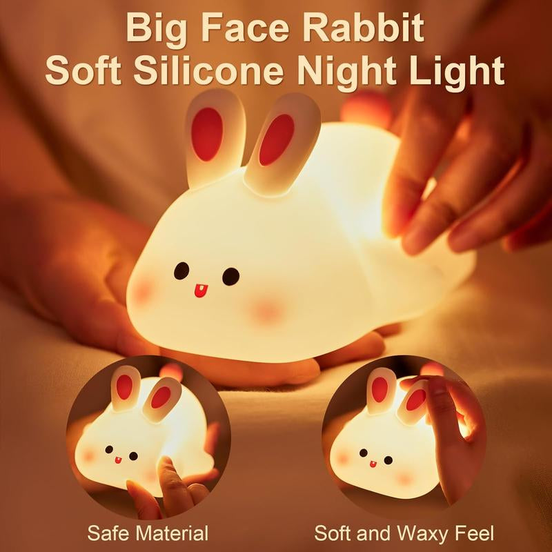 DORABOL Silicone Lying Duck Night Light with Touch Sensor LED 30-Minute Timer, Cute Squishy Dimmable Nursery Light, Rechargeable Lamp, Phone Holder