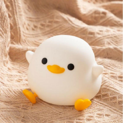 Cute Duck Design Night Light, Rechargeable Silicone Dimmable Night Light, Touch Control Night Lamp for Bedroom, Living Room